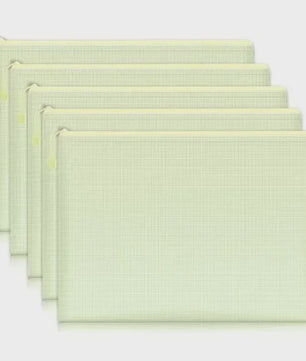 Set van 5 Waterdichte Mesh Rits Documententassen A4/A5/A6 - Opbergmappen voor Kantoor & School