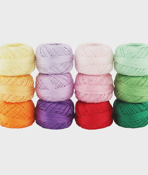 Rhapsody Pearl Cotton Haakgaren Maat 8 - Egyptisch Katoen, Dubbel Gemerceriseerd