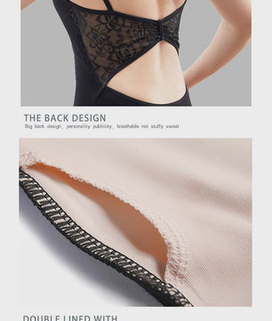 Elegante Ballet Leotard met Kant voor Dames - Perfect voor Dans en Yoga