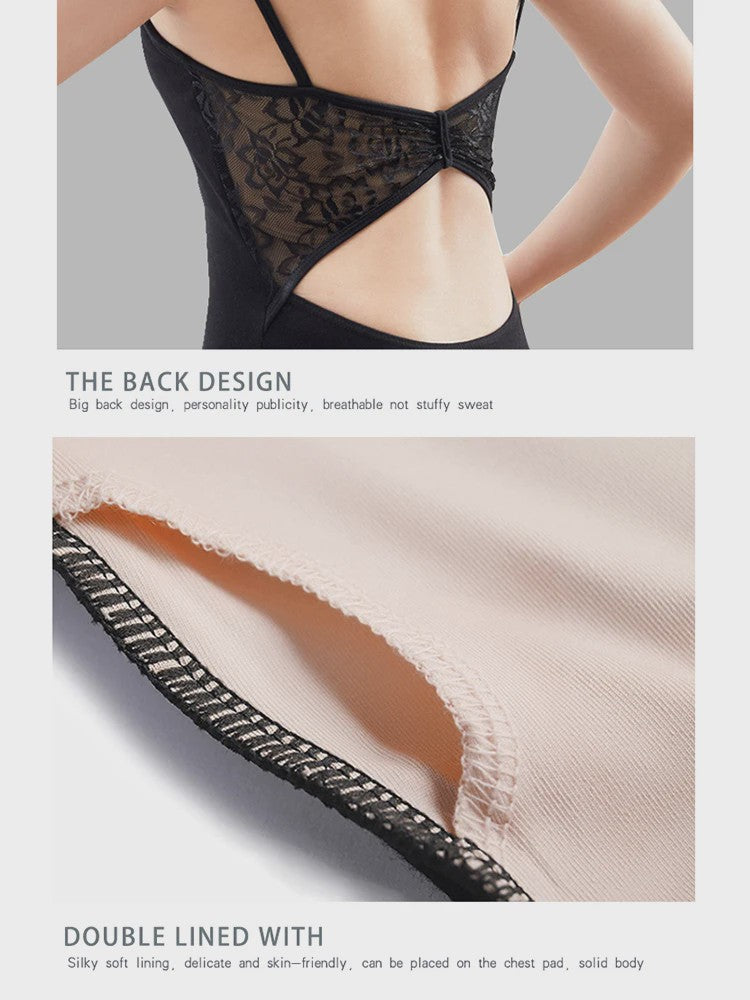 Elegante Ballet Leotard met Kant voor Dames - Perfect voor Dans en Yoga