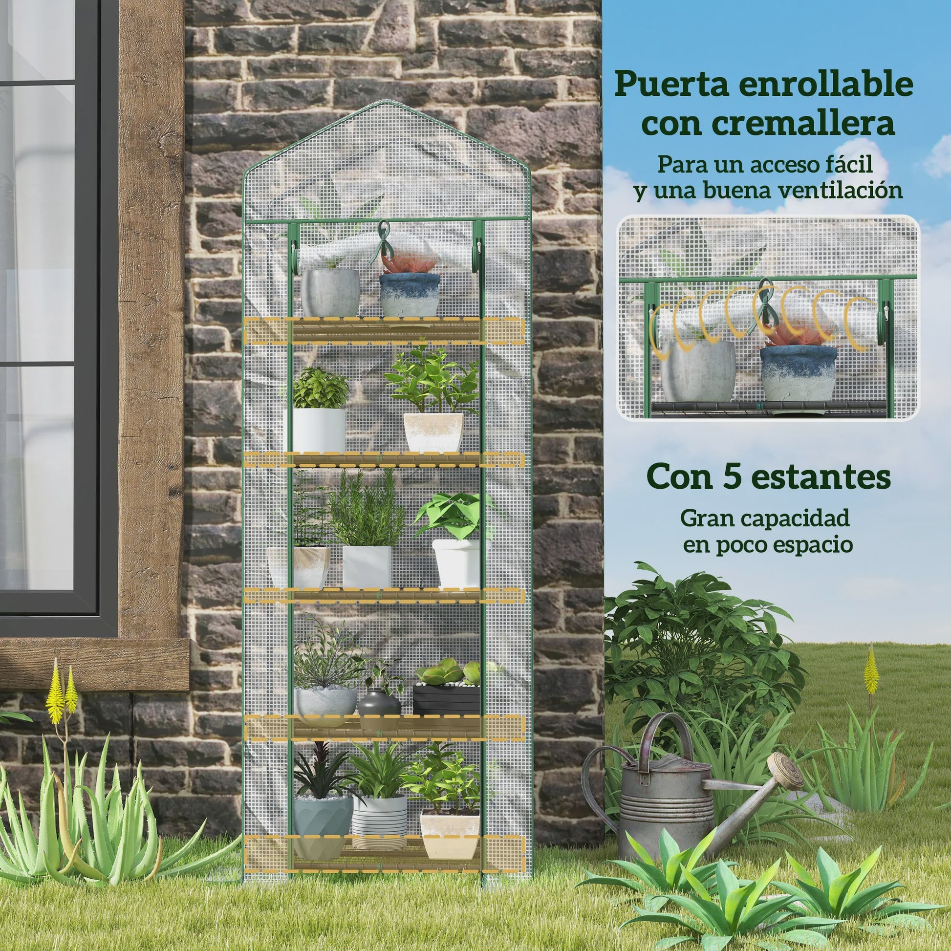 Kleine Transparante Kas met 5 Lagen - Ideaal voor Planten en Zaailingen