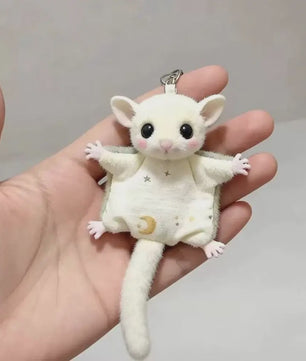 Schattige Sugar Glider Pluche Sleutelhanger - Zachte Vliegende Eekhoorn Tas Hanger, Kawaii Dier Cadeau