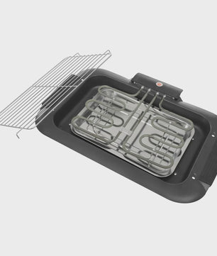 Elektrische Tafelgrill 2000W met 6-standen Temperatuurregeling en Afneembare Wateropvangbak