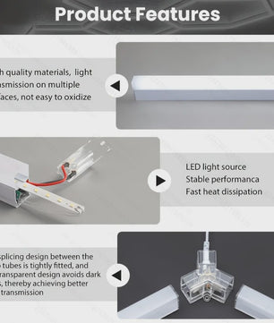 Modulaire Hexagonale LED Plafondlamp - Superhelder 6500K Koel Wit Licht