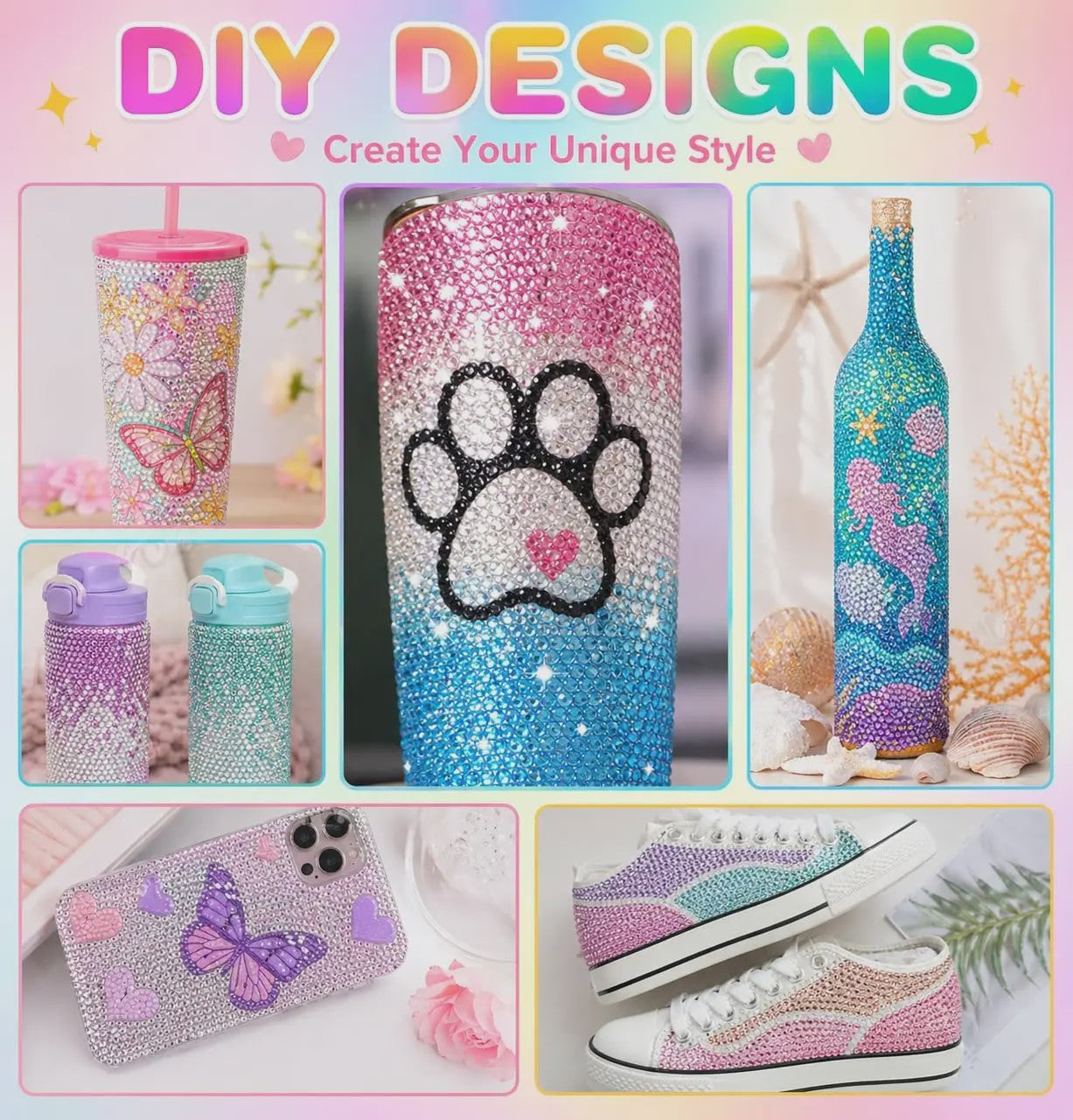 40 Kleuren Strass Steentjes Set 3mm - DIY Versier Kit voor Kleding, Nagels & Decoratie