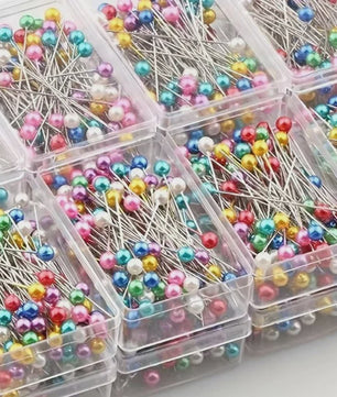 100x Gekleurde Naaispelden met Glaskop - Veiligheidsspelden voor Knutselen en Breien