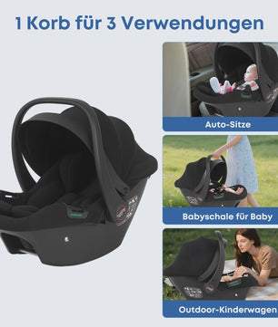 Baby Voyage Baby Autostoeltje Groep 0+ (0-12 Maanden) - Max 12kg, Zonnekap, I-Size