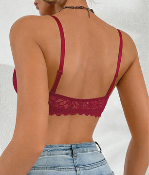 Luxe kanten push-up bh met vlinderdetail en voorsluiting