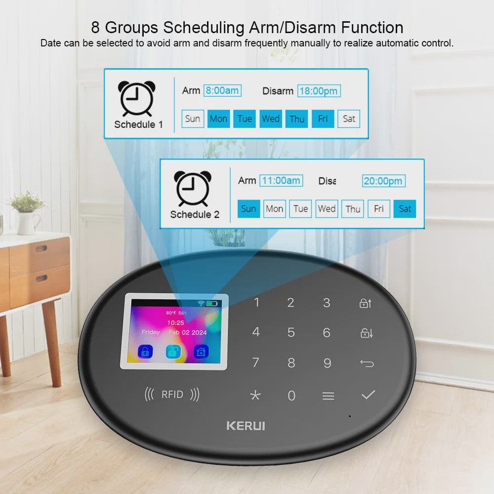 KERUI W20 WiFi GSM Alarmsysteem met Tuya Smart App - Draadloze Home Security Kit
