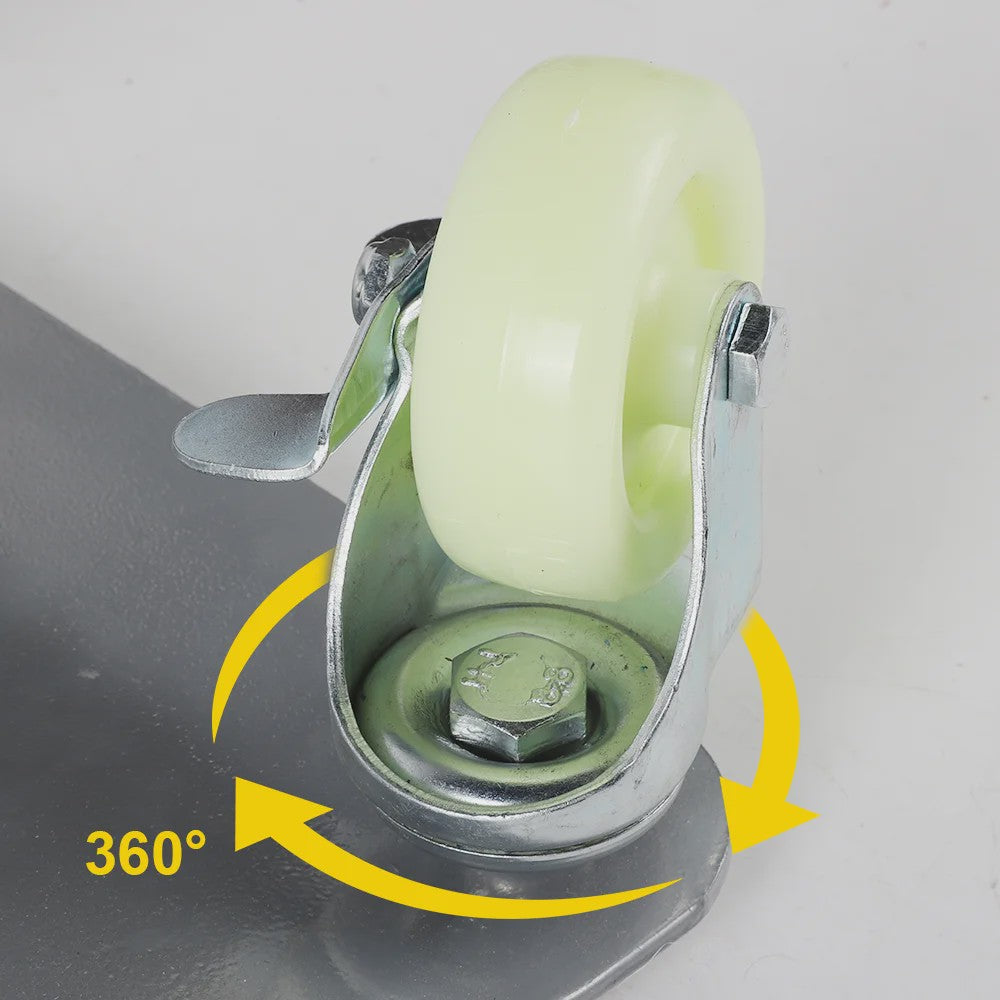 4x Autowiel Dolly Set - Verplaatsingshulp voor Banden met 360° Zwenkwielen