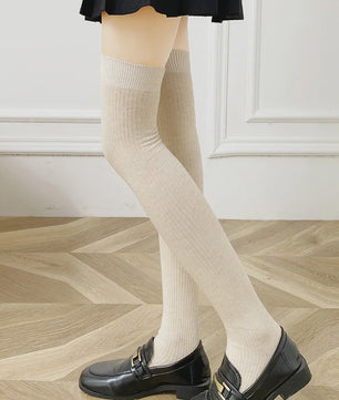 Dames Hoge Sokken Wol Blend - Ribgebreid, Warm & Zacht voor de Winter