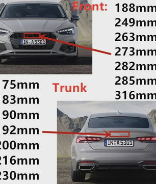 Zwart Audi Logo Embleem 4 Ringen - Voor Grille & Kofferbak