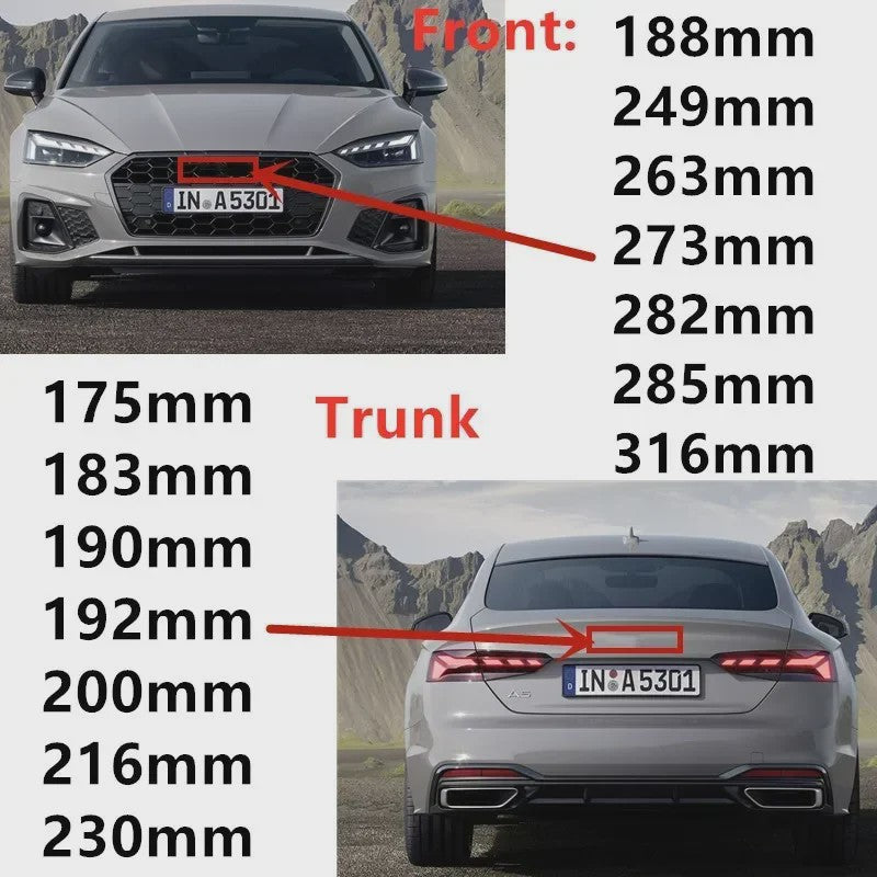 Zwart Audi Logo Embleem 4 Ringen - Voor Grille & Kofferbak
