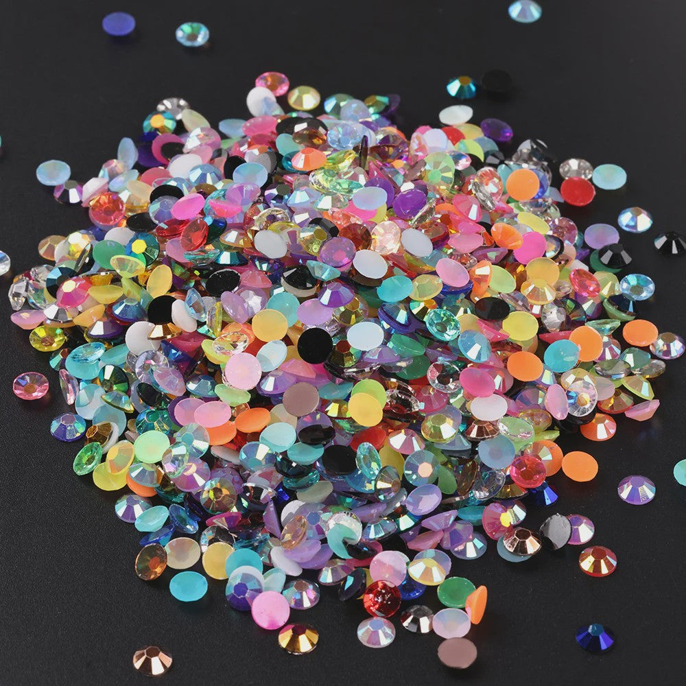 Resin Strass Steentjes Platte Achterkant - 2-6mm - Nail Art & Decoratie