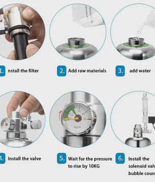 Roestvrijstalen Aquarium CO2 Generator Systeem Kit voor Plantengroei