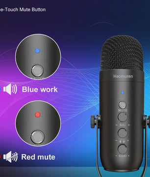 Professionele USB Condensator Microfoon Set met Boom Arm - Ideaal voor Podcast, Streaming & Opnames