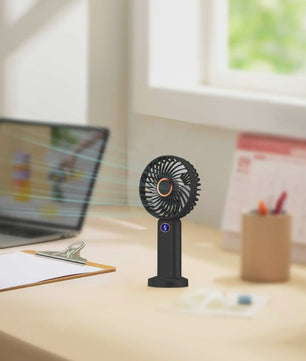 Draagbare Handventilator met Digitale Display en 5 Snelheden, USB Oplaadbaar