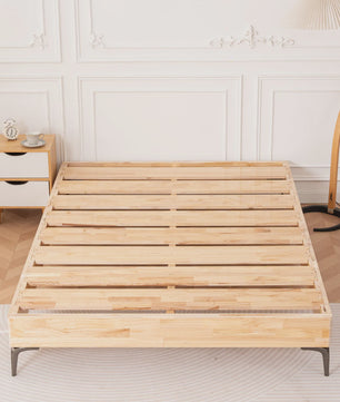Massief Grenen Houten Bed 140x200cm met Lattenbodem en Opbergruimte - Moderne Stijl