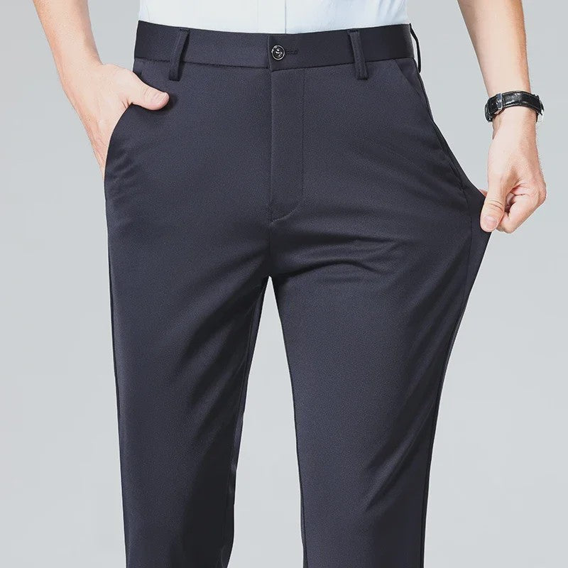 Heren Broek: Elastisch, Sneldrogend & Stijlvol voor Lente/Zomer Zakelijk Casual