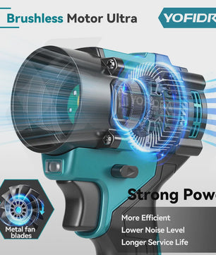 YOFIDRA Krachtige 2-in-1 Accu Bladblazer & Zuiger - 80000RPM Borstelloze Motor