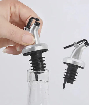 Set van 4x Wijnfles Stop & Olijfolie Schenktuit - Lekvrije Keuken Bar Accessoires
