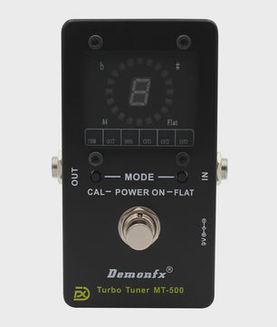 Demonfx MT-500 Turbo Tuner: Nauwkeurige Gitaar & Bas Stemmer met Programmeerbare Modi