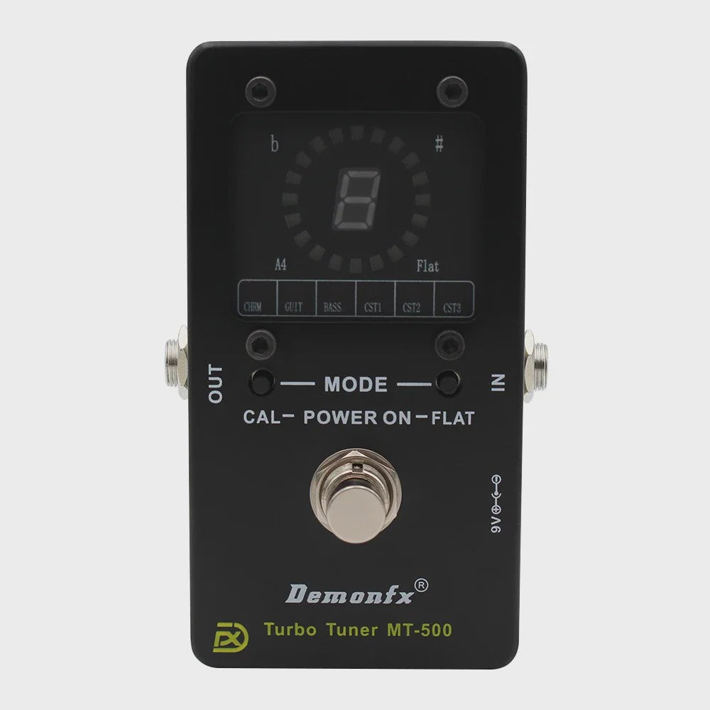 Demonfx MT-500 Turbo Tuner: Nauwkeurige Gitaar & Bas Stemmer met Programmeerbare Modi