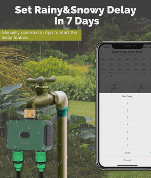 MOES Smart Zigbee 2-Uitlaat Water Timer - Slimme Tuinsproeier met App & Voice Control