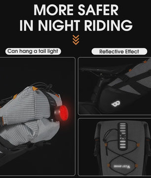 WEST BIKING Fietszadel Tas 10L - Waterdichte Onderzadel Opbergtas voor MTB & Racefiets