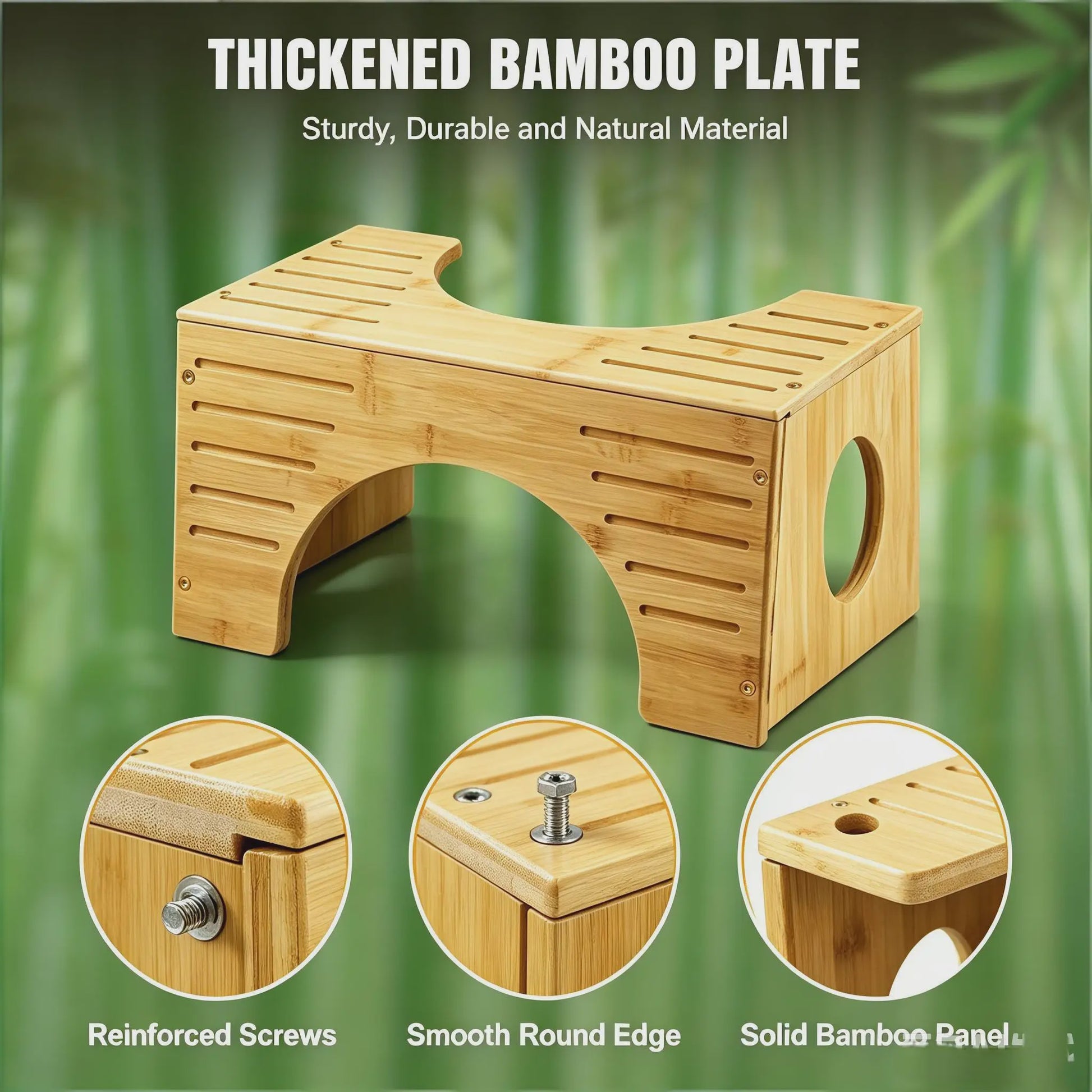 Ergonomische Bamboe Toiletkruk - Verbeter Je Houding en Ontlasting