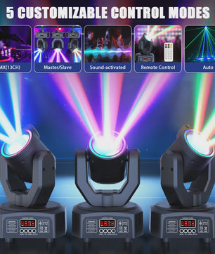 U'King Mini 30W Moving Head Spot Beam LED 4IN1 RGBW Strobe DMX Geluidsgestuurd DJ Verlichting