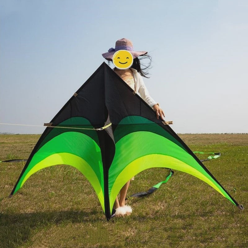 Grote Delta Vlieger met Handvat - Duurzaam Ripstop Nylon - Compleet met Staart en Handvat