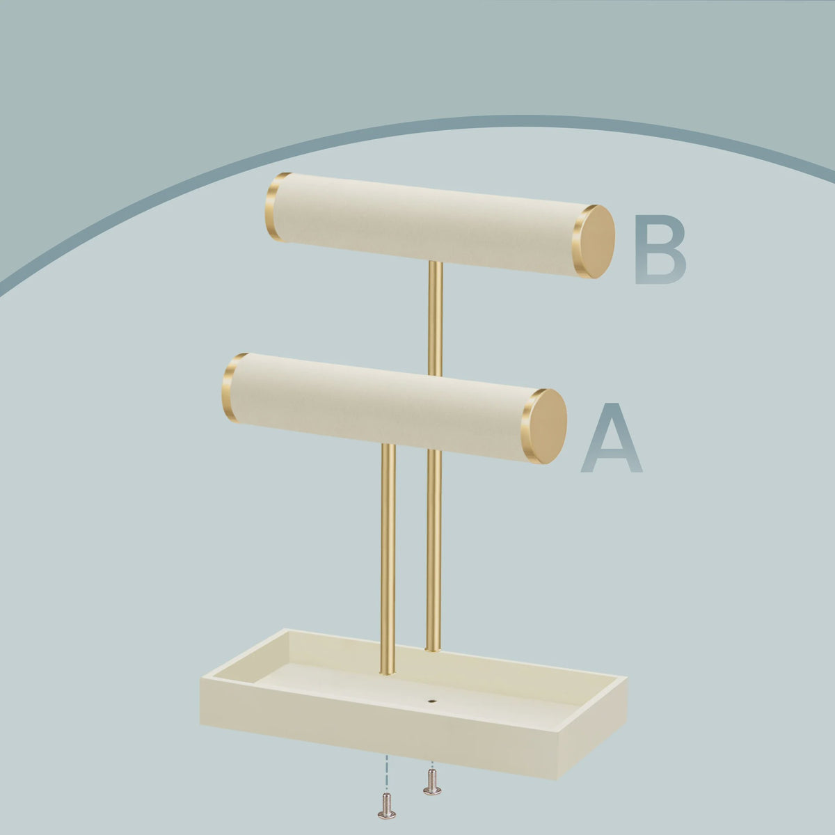 SONGMICS Sieraden Organizer met 3 etages en fluwelen afwerking