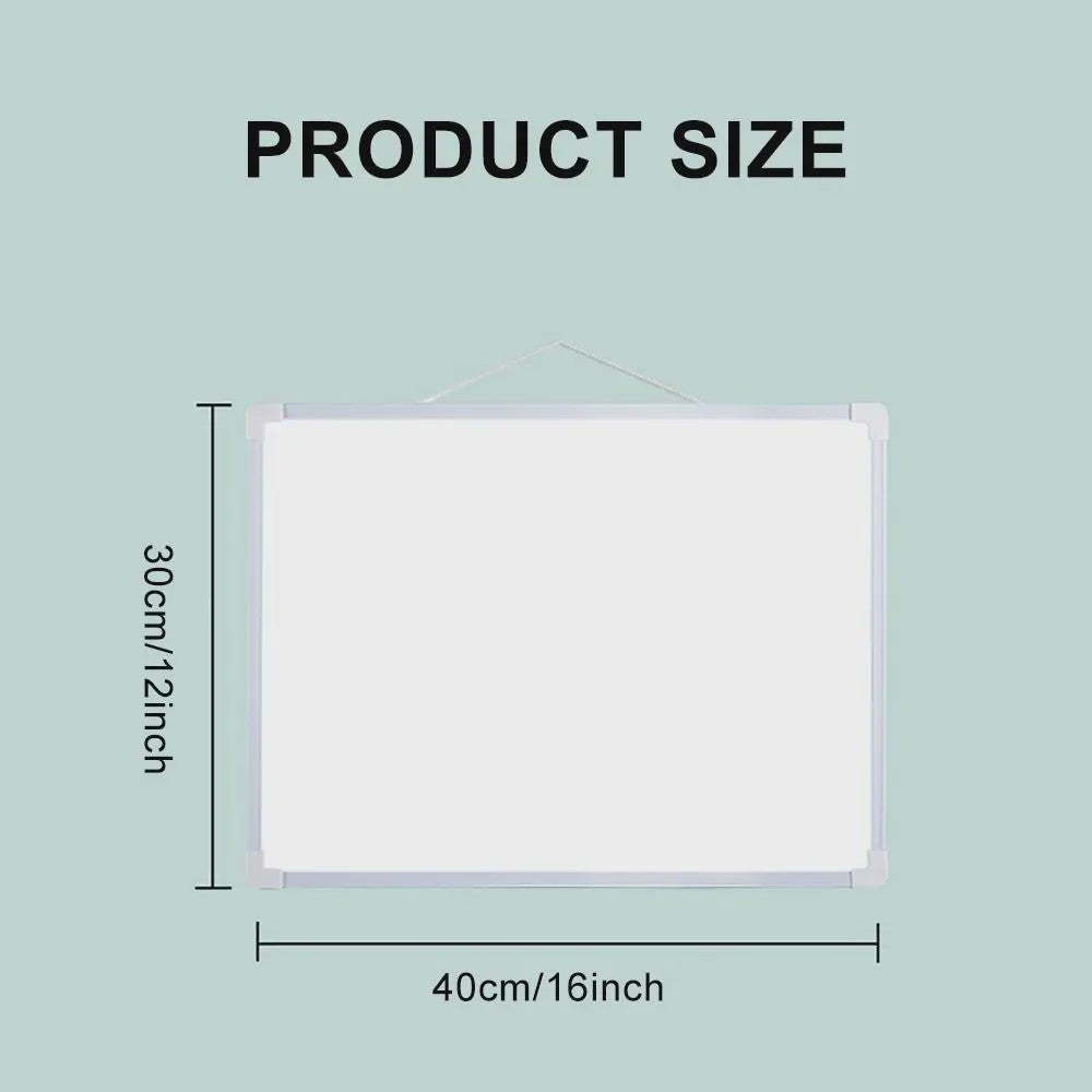 Dubbelzijdig Magnetisch Whiteboard 40x30cm met 3 Markers en 4 Magneten