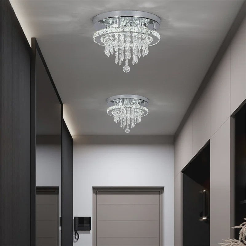 Luxe K9 Kristallen Plafondlamp met Smart LED en Afstandsbediening - Modern Design