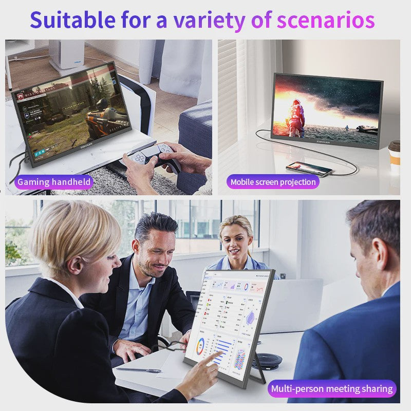 Sibolan 21.5" Draagbare Monitor - 1080P IPS, 100Hz, USB-C/HDMI, Ingebouwde Standaard