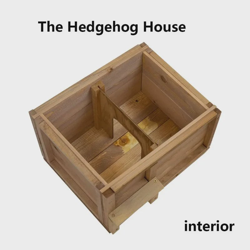 Houten Egelhuisje met Vilt Dak - Veilig Natuurlijk Nest voor Tuindieren