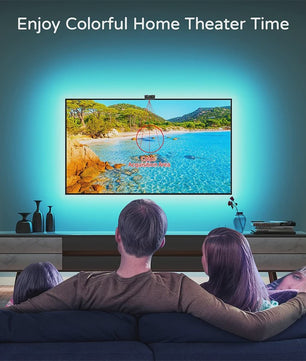 RGBIC LED TV Achtergrondverlichting met Camera & Muziek Sync - Smart Ambient Lighting voor 55-75 inch TV's