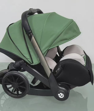 Multifunctionele 4-in-1 Kinderwagen & Reiswieg: Lichtgewicht, Inklapbaar & Hoge Zit