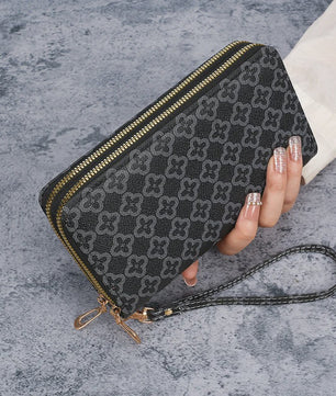 Multifunctionele Dames Portemonnee Clutch: Telefoon, Kaarten & Geld - Ritsluiting