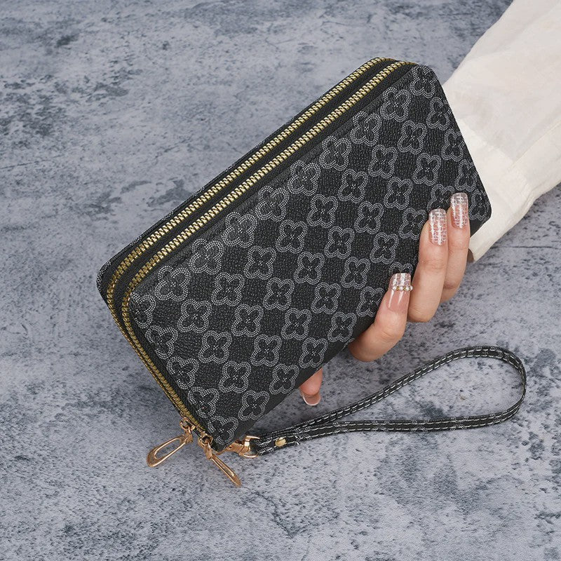 Multifunctionele Dames Portemonnee Clutch: Telefoon, Kaarten & Geld - Ritsluiting
