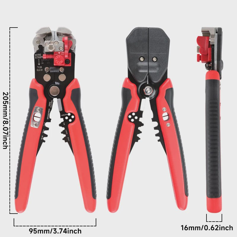 Multifunctionele Draadstripper: 5-in-1 Gereedschap voor Strippen, Knippen en Krimpen