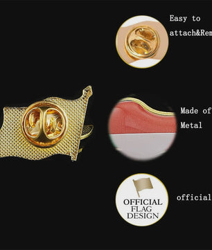 Indonesische Vlag Speld - Stijlvolle Badge met Vlinder Sluiting voor Kleding