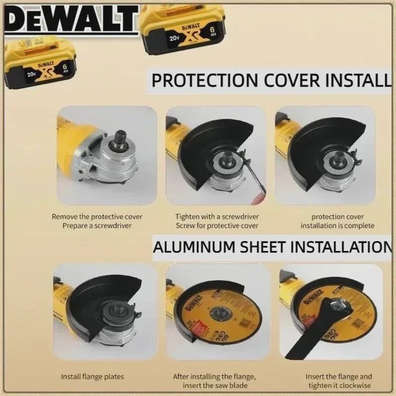 Dewalt DCG406 Accu Haakse Slijper 125mm - Borstelloos, 9000 RPM