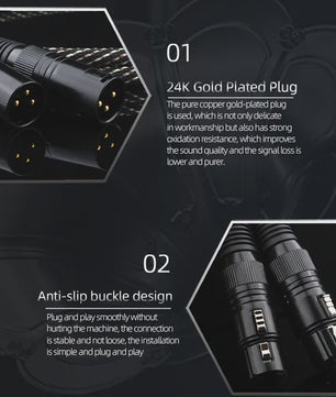 Hifi XLR Kabel Male naar Female - Pure Koper Audio Signaalkabel voor Microfoon & Mixer