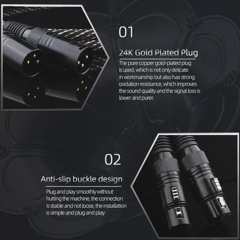 Hifi XLR Kabel Male naar Female - Pure Koper Audio Signaalkabel voor Microfoon & Mixer
