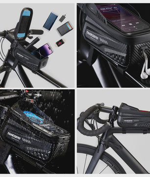 Bicycle Bag Waterproof Touch Screen Cycling Bag Bicycle Front Cell Phone Holder Bag 4.7-6.8 inch Phone Case Bike Accessories