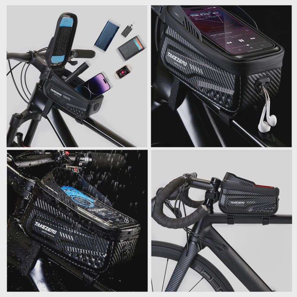 Bicycle Bag Waterproof Touch Screen Cycling Bag Bicycle Front Cell Phone Holder Bag 4.7-6.8 inch Phone Case Bike Accessories