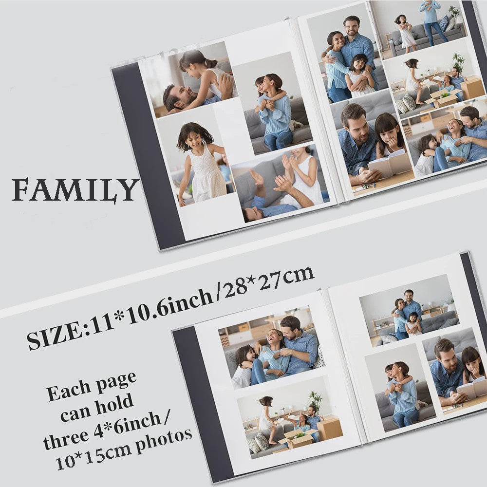Groot Zelfklevend Fotoalbum - Bewaar Baby-, Familie-, Jubileum- en Huwelijksherinneringen