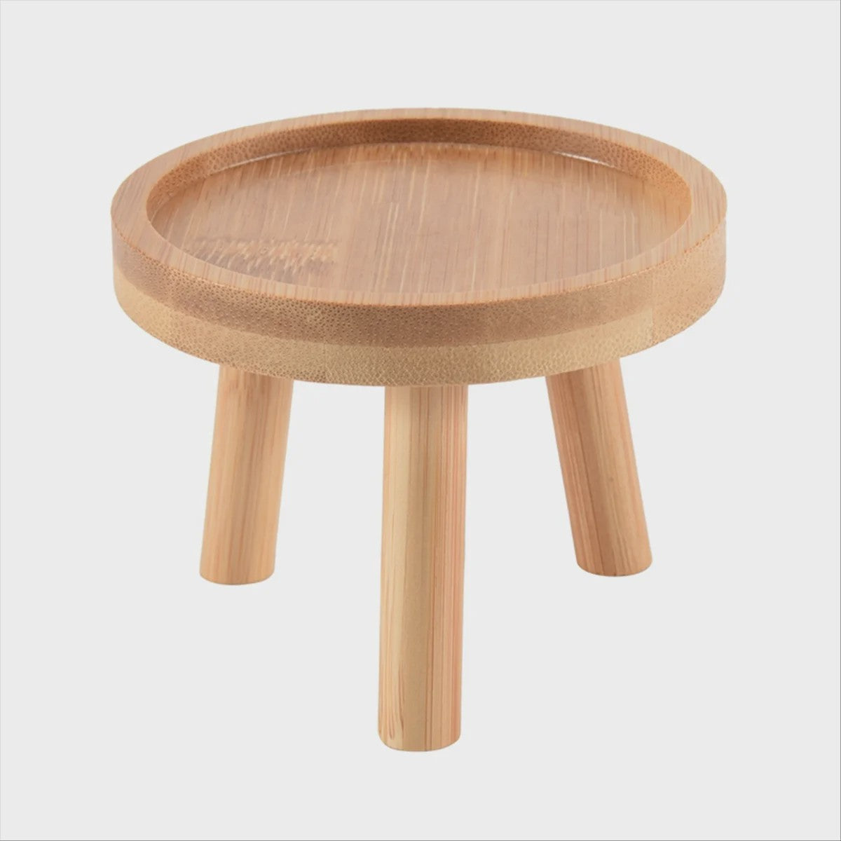 Houten Plantenstandaard Bloempot Voet Krukje - Decoratief en Stabiel voor Binnen en Buiten